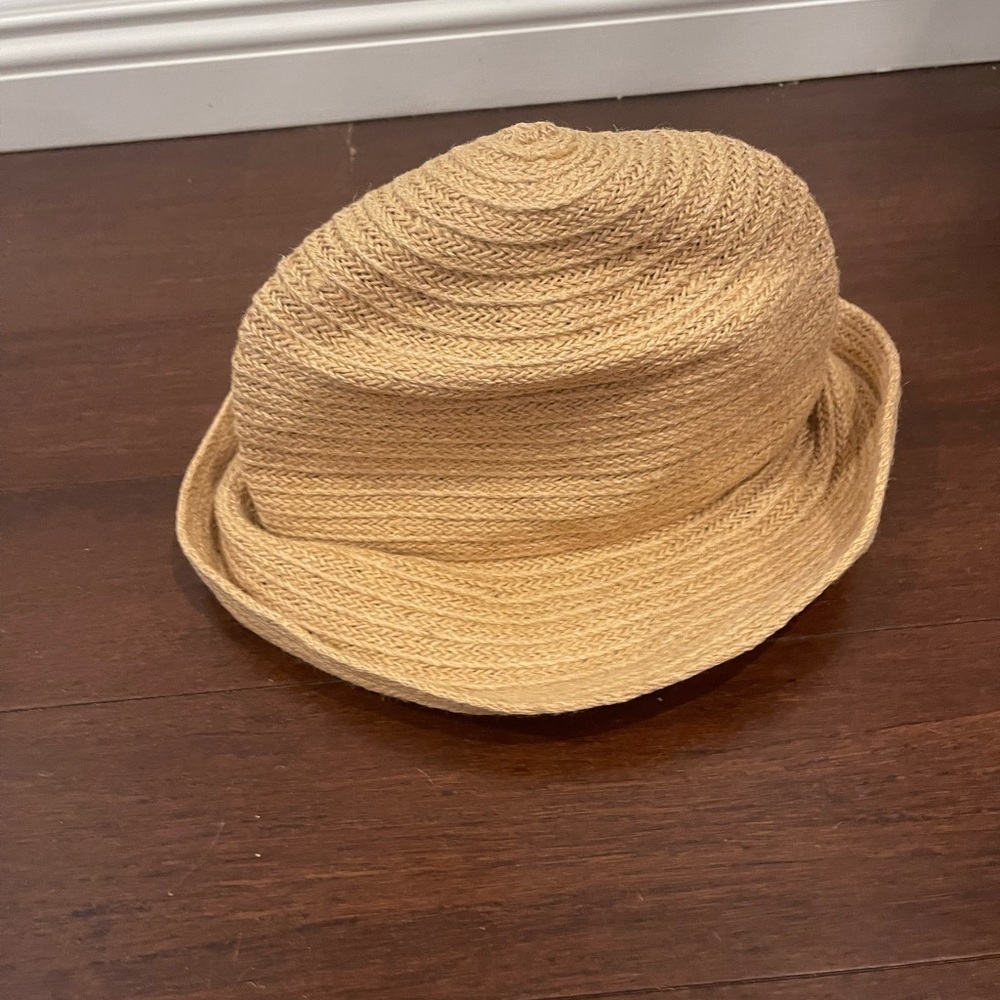 vintage retro guc Banana Republic Tan jute Hat s/m